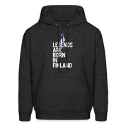 Legends are born in Finland Men's Hoodie К00449 - charcoal grey