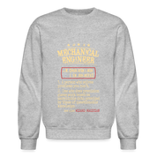 K00838 mechanical engineer Crewneck Sweatshirt - heather gray
