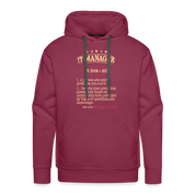 IT Manager Hoodie - IT Manager see also Wizard, Magician, IT Manager Gift Personalizable IT Manager Hoodie - IT Manager see also Wizard,  K00829Men’s Premium Hoodie - burgundy