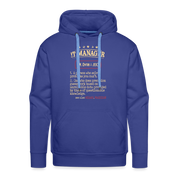 IT Manager Hoodie - IT Manager see also Wizard, Magician, IT Manager Gift Personalizable IT Manager Hoodie - IT Manager see also Wizard,  K00829Men’s Premium Hoodie - royal blue