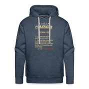 IT Manager Hoodie - IT Manager see also Wizard, Magician, IT Manager Gift Personalizable IT Manager Hoodie - IT Manager see also Wizard,  K00829Men’s Premium Hoodie - heather denim