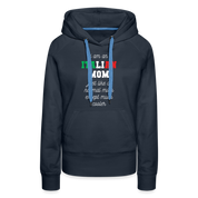 S00361 Women’s Premium Hoodie Italian Hoodie - I am an italian mom, just like a normal mom except much cooler Crewneck Gift - navy