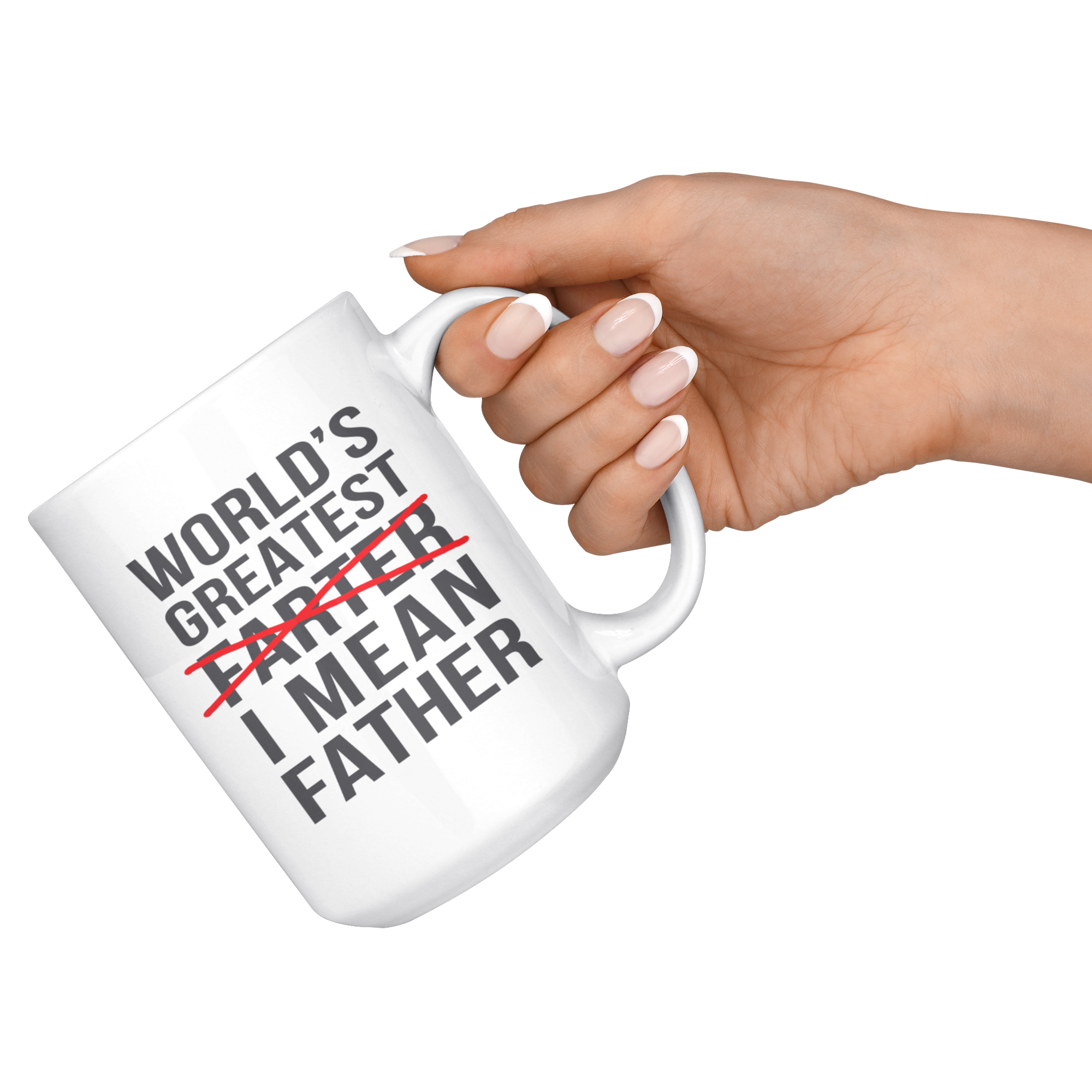 Father's Day White Mug, Birthday Present, Christmas Gift, 15oz white mug, Father's Day Gift
