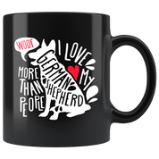 German Shepherd mug - German Shepherd owner - I love my German Shepherd more than people- German Shepherd Cofee cup Dog Lover 11oz Black