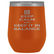 Accountant Gift, Keep calm and keep it in balance, 12 Tumbler, Travel mug, Coffee Tumbler, Tea Tumbler