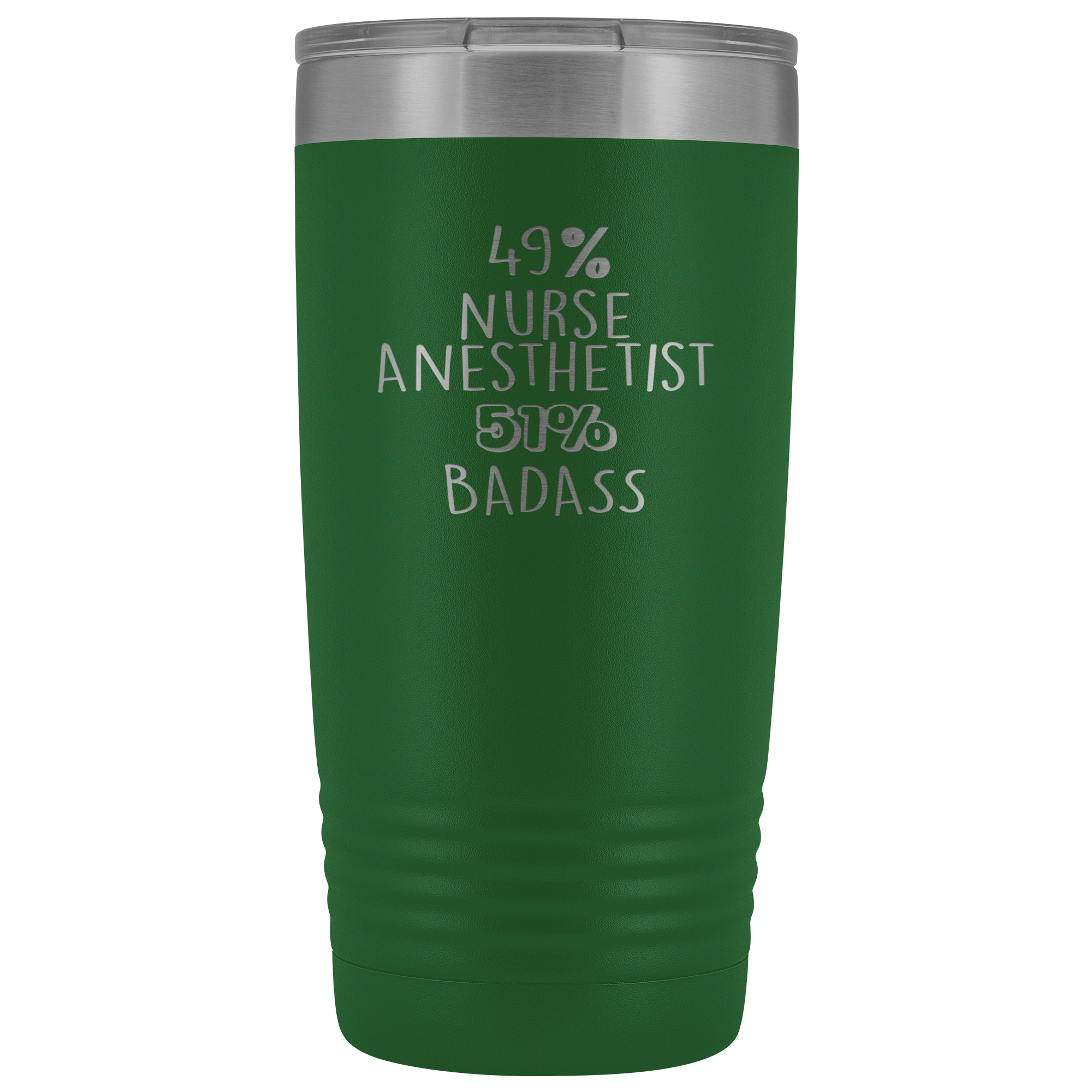 Nurse Anesthetist Gift, 49% Nurse Anesthetist, Badass, 20oz Vacuum Tumbler, Travel mug, Coffee Tumbler, Present for Nurse Anesthetist Colleague