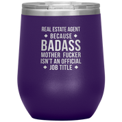 Real Estate Agent Gift, Real Estate Agent badass, Vacuum Tumbler, Travel mug, Coffee Tumbler, Present for Real Estate Agent Colleague