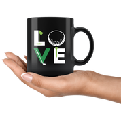 Mug Golf Golf Gifts - Love - Golf Mug Golf Coffee Mugs (11oz) Black