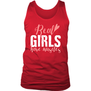 Fitness Real girls have muscles Gift, Birthday Present, Racerback, Tank Top, Summer Apparel