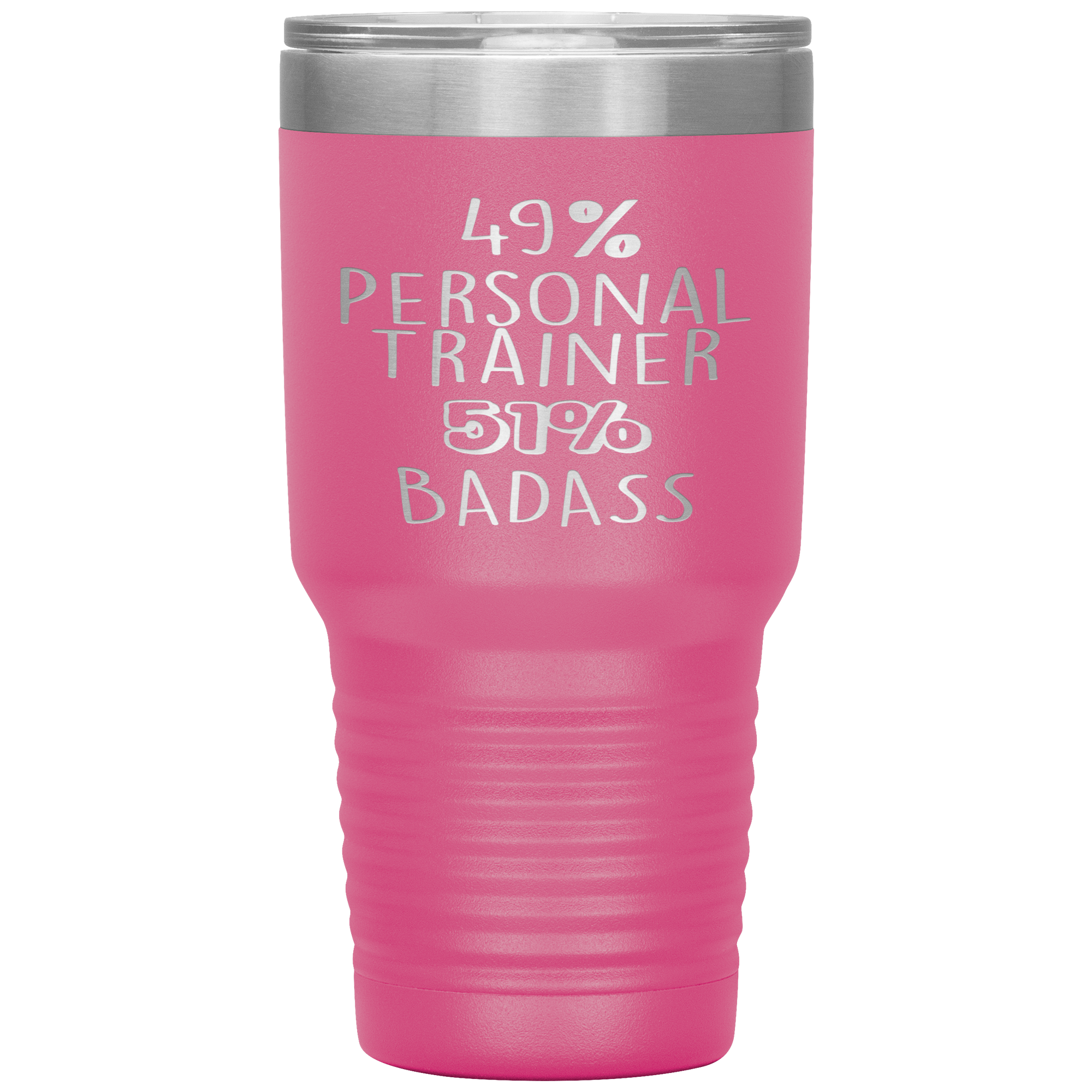 Personal Trainer Gift, 49% Personal Trainer, Badass, 30oz Tumbler, Travel mug, Coffee Tumbler, Present for Personal Trainer Colleague