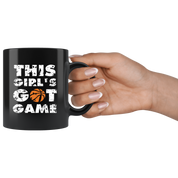 Mug Basketball Gifts - This girl's got game - Basketball Mug Basketball Coffee Cup (11oz) Black