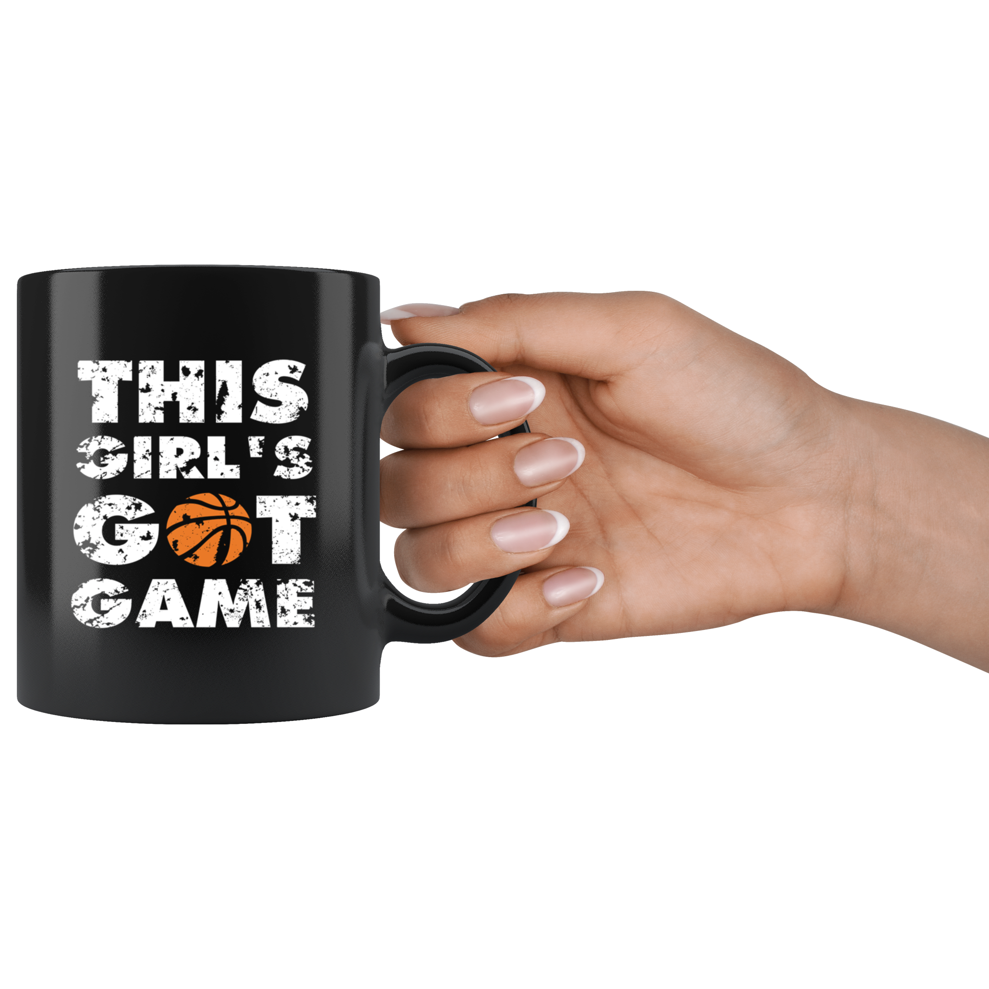 Mug Basketball Gifts - This girl's got game - Basketball Mug Basketball Coffee Cup (11oz) Black