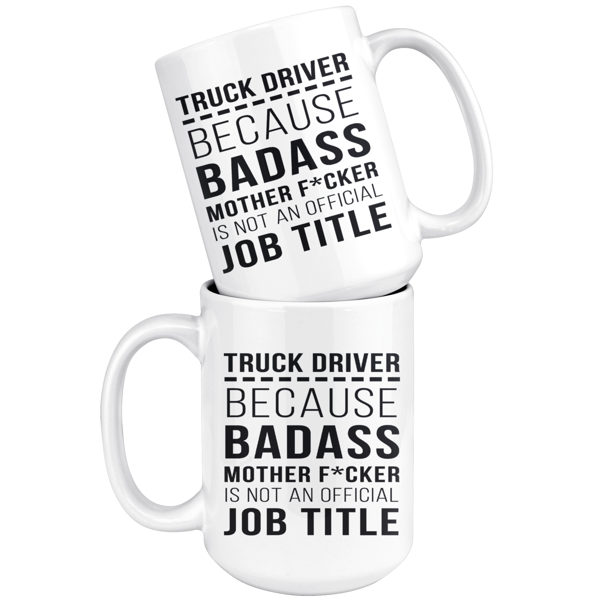 Truck Driver White Mug, Gift for Truck Driver, Birthday Present, Christmas Gift, 15oz white mug