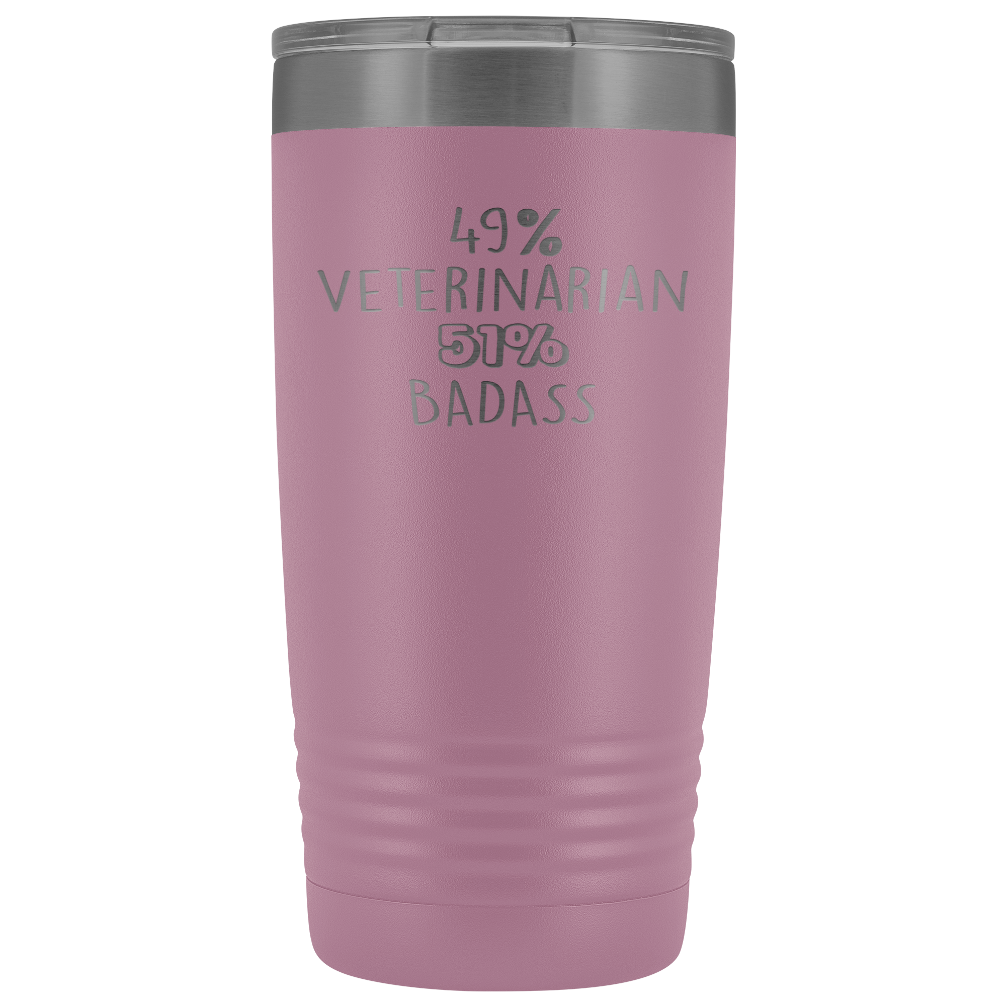 Veterinarian Gift, 49% Veterinarian, Badass, 20oz Vacuum Tumbler, Travel mug, Coffee Tumbler, Present for Veterinarian Colleague