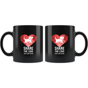 Animal Rescue mug - Animal Rescue - Share the love save a shelter dog- Animal Rescue Coffee cup Animal Rescue 11oz Black