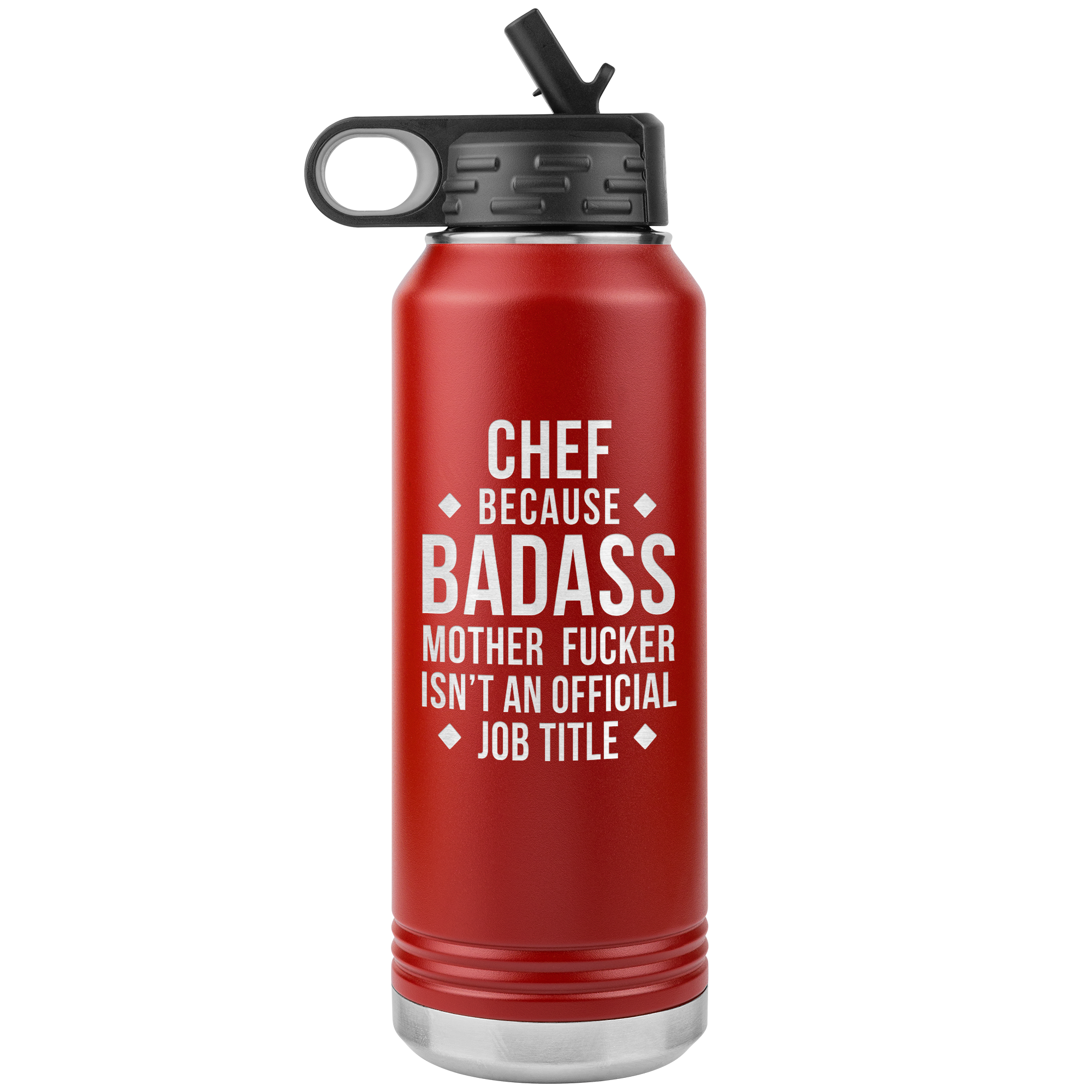 Chef Gift Badass 32oz Water Bottle