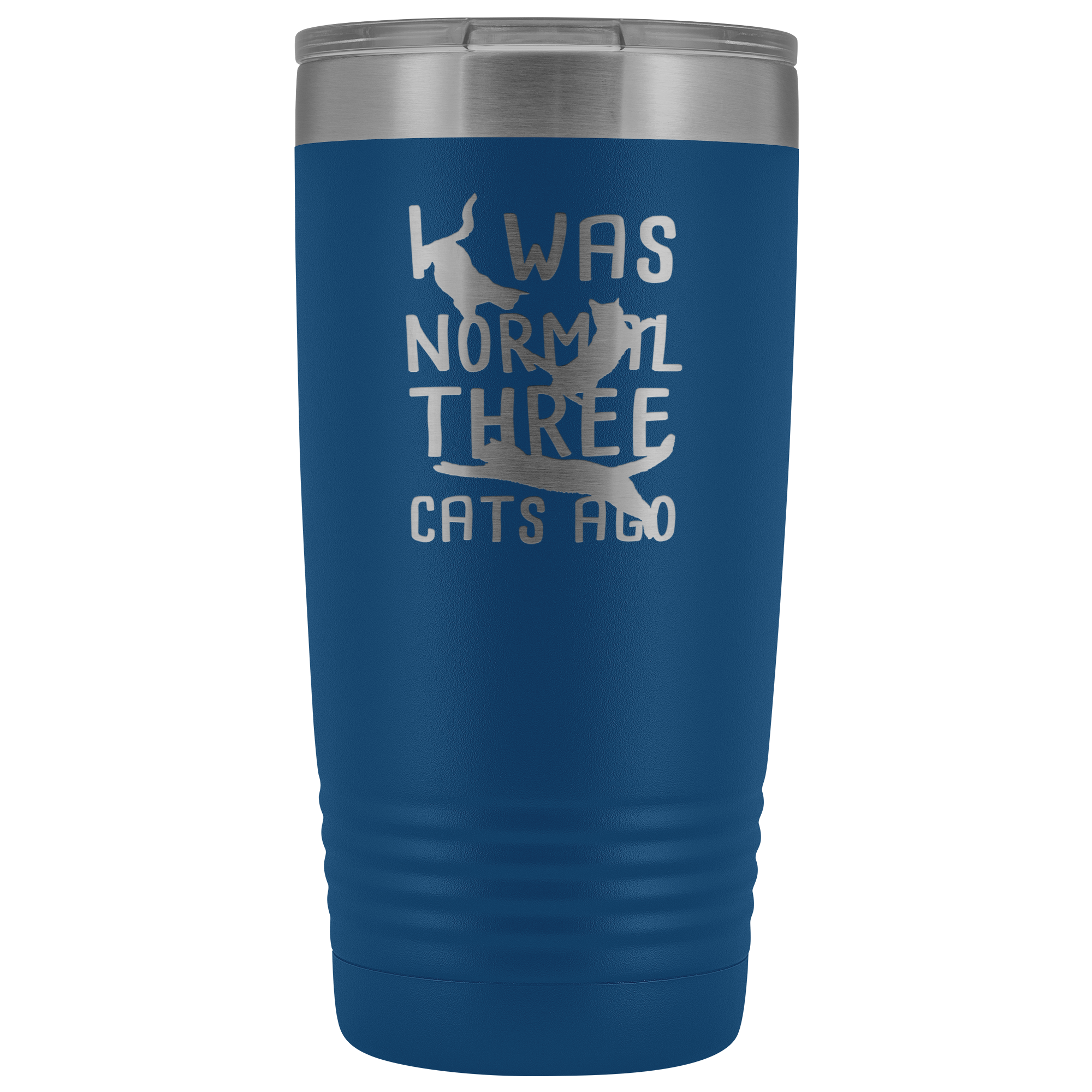 Cats Gift, I was normal three cats ago, 20oz Tumbler, Travel mug, Coffee Tumbler, Tea Tumbler