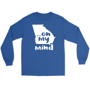Georgia ... on my mind Gift, Unisex Longsleeve, Hoodie, Crewneck long sleeve, Sweatshirt, Jersey