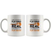 Guitars White Mug, Birthday Present, Christmas Gift, Personalized White Mug, 11oz  white mug, Cool Grandpa Gift