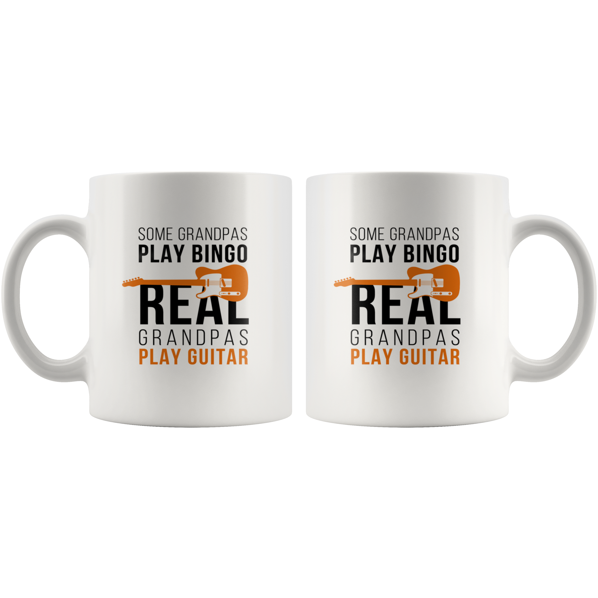 Guitars White Mug, Birthday Present, Christmas Gift, Personalized White Mug, 11oz  white mug, Cool Grandpa Gift