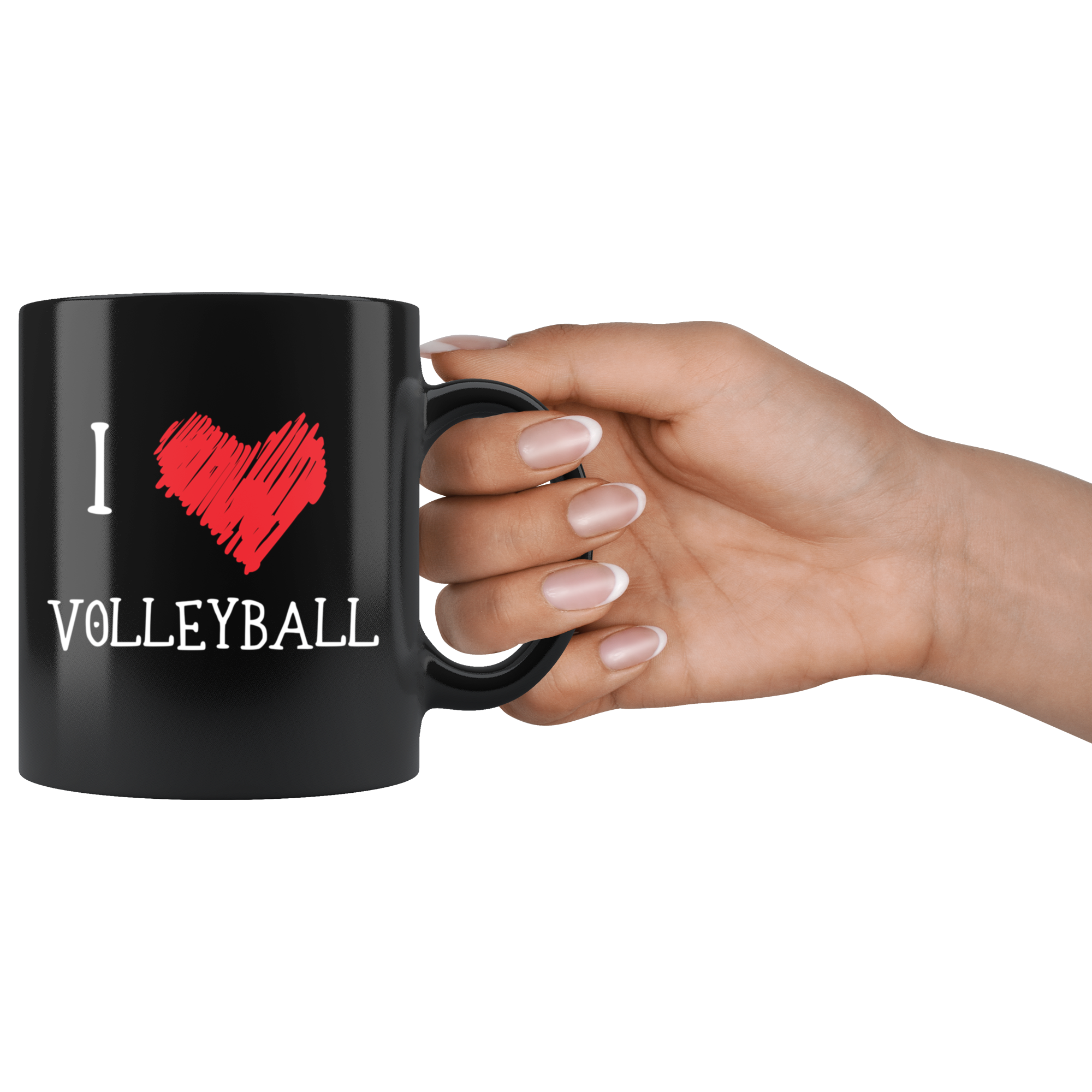 Volleyball - I Love Volleyball 11 oz Black Coffee Mug