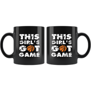 Mug Basketball Gifts - This girl's got game - Basketball Mug Basketball Coffee Cup (11oz) Black
