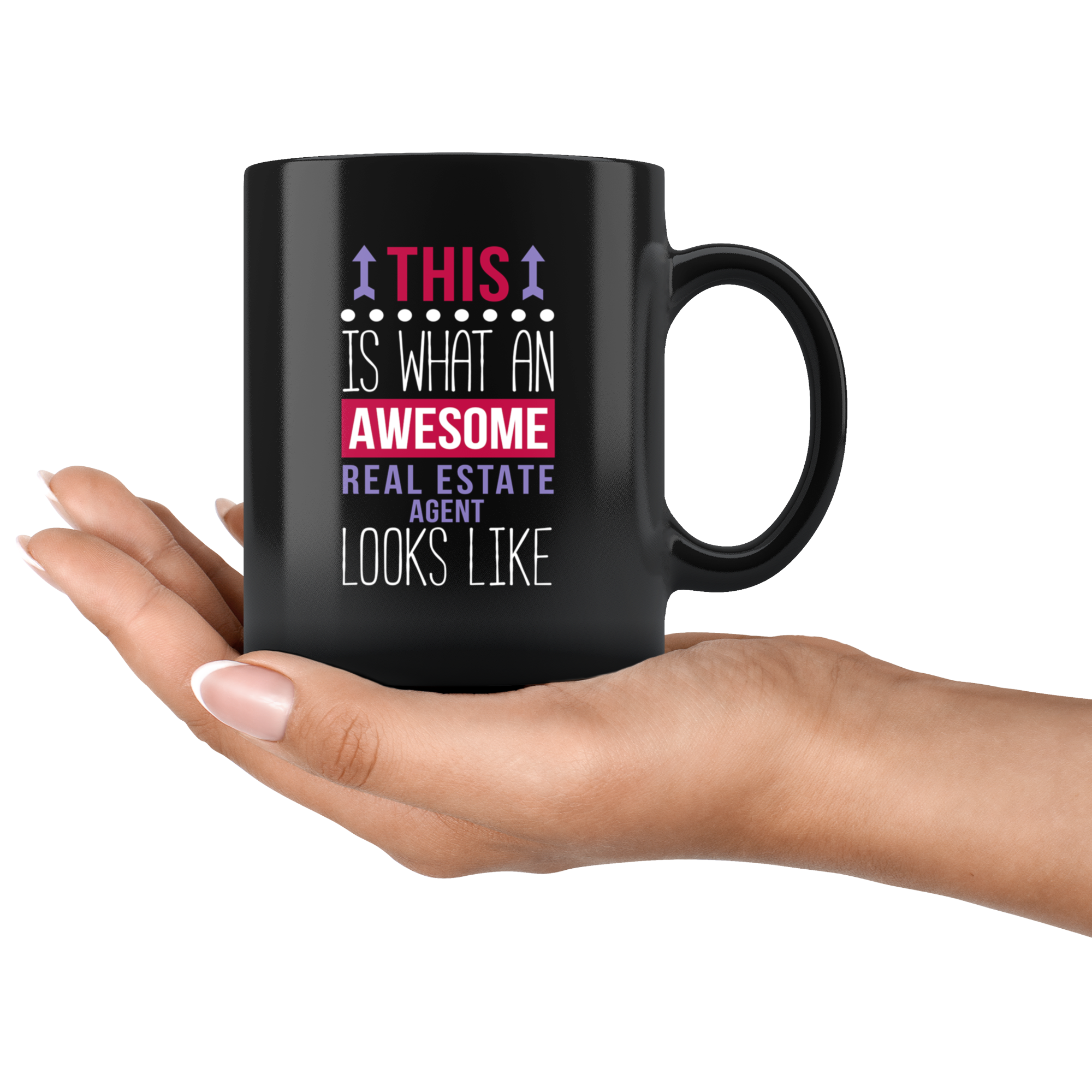 Mug Real Estate Agent mug - Awesome Real Estate Agent looks like mug -Real Estate Agent coffee mug Real Estate Agent coffee cup (11oz) Black