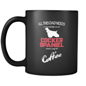 All this Dad needs is his Cocker spaniel and a cup of coffee