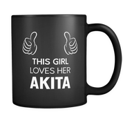 This girl loves her Akita