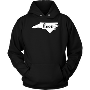 North Carolina Love Gift, Unisex Hoodie