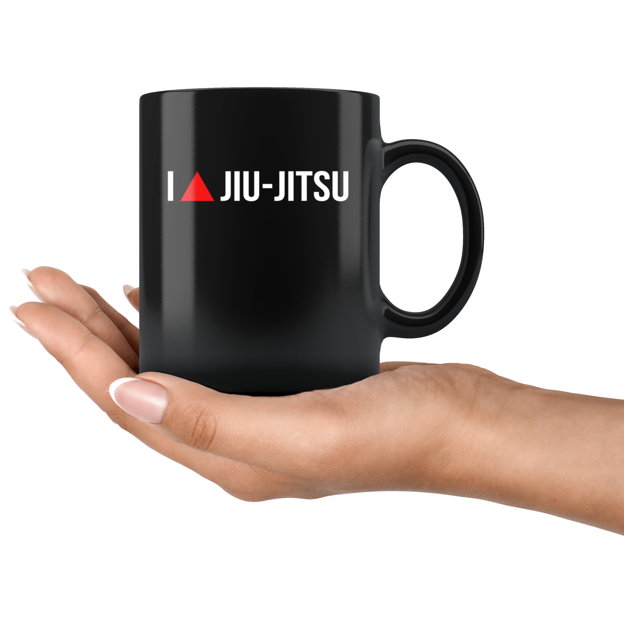 Mug Brazilian Jiu Jitsu BJJ - I triangle Jiu-Jitsu mug - BJJ Coffee Cup BJJ Coffee Mug (11oz) Black