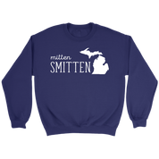 Michigan Mitten smitten Gift, Crewneck long sleeve