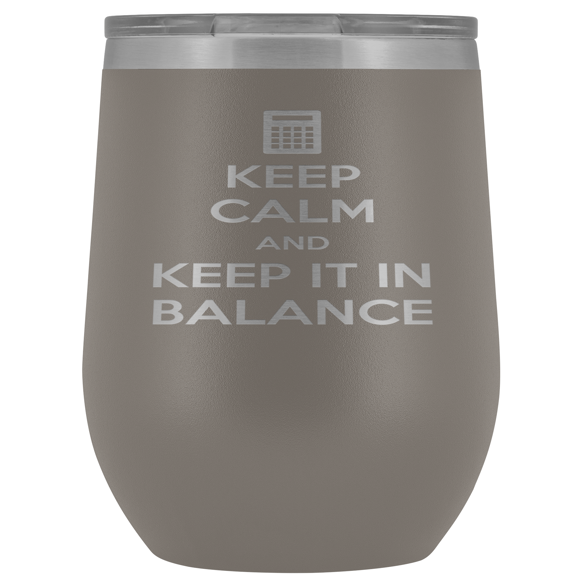 Accountant Gift, Keep calm and keep it in balance, 12 Tumbler, Travel mug, Coffee Tumbler, Tea Tumbler