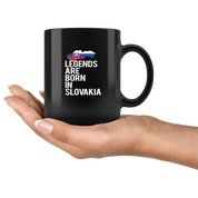 Black mug for people born in Slovakia, Gift for Coffee or Tea lover, Christmas gift for person born in Slovakia