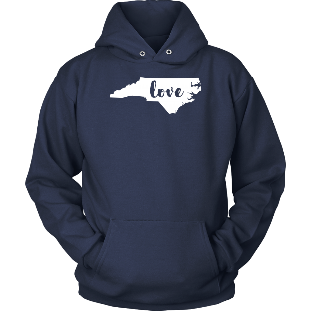 North Carolina Love Gift, Unisex Hoodie