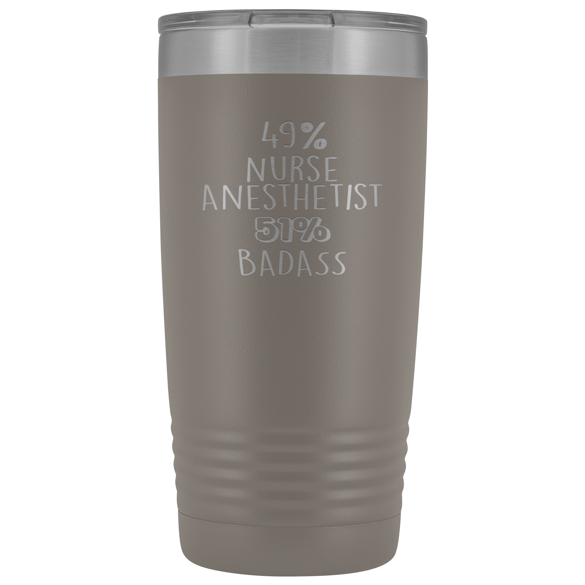 Nurse Anesthetist Gift, 49% Nurse Anesthetist, Badass, 20oz Vacuum Tumbler, Travel mug, Coffee Tumbler, Present for Nurse Anesthetist Colleague