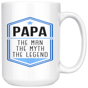 Grandpa White Mug, Birthday Present, Christmas Gift, Personalized White Mug, 15oz white mug, Cool Grandpa Gift