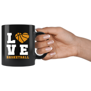 Mug Basketball Gifts - Love basketball - Basketball Mug Basketball Coffee Cup (11oz) Black