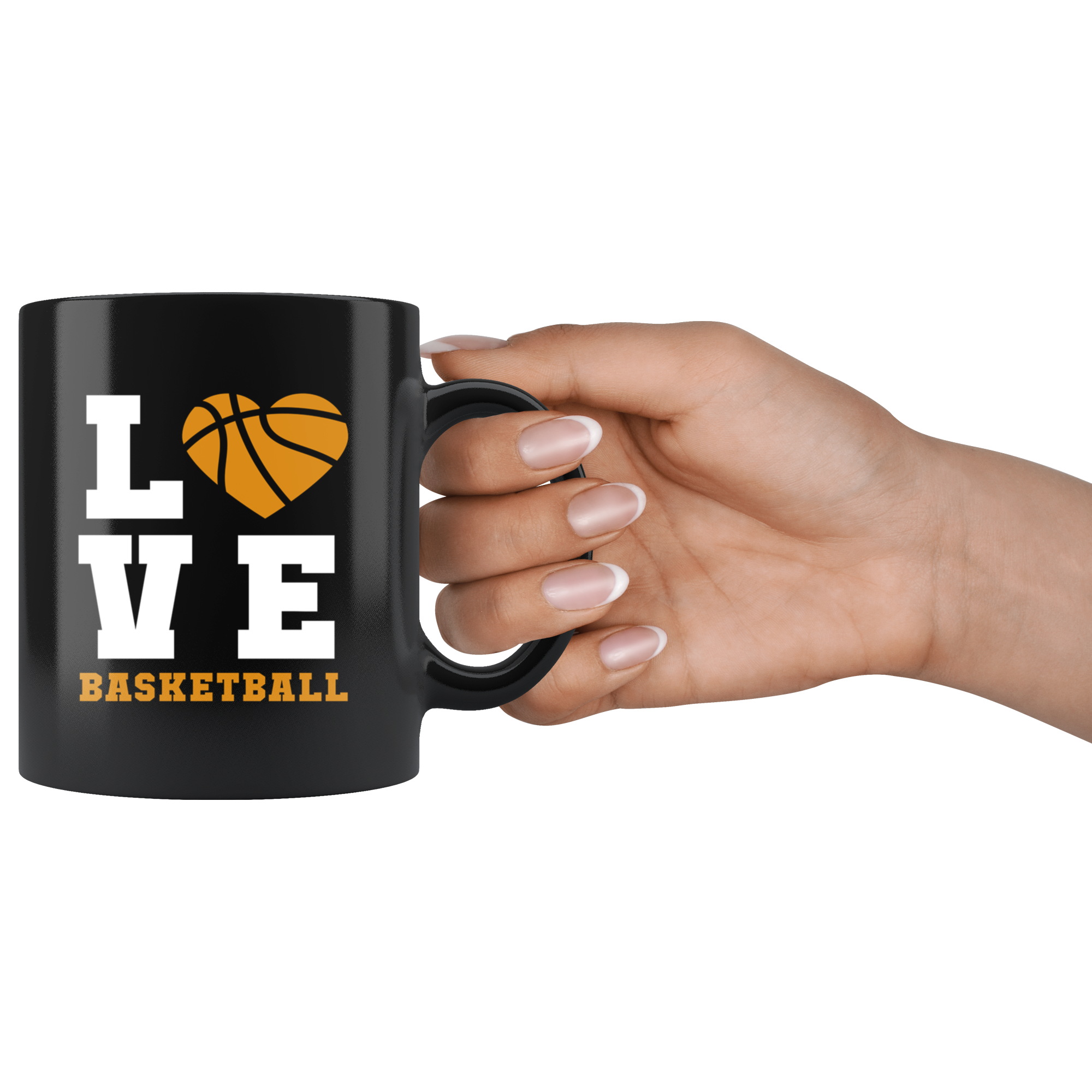 Mug Basketball Gifts - Love basketball - Basketball Mug Basketball Coffee Cup (11oz) Black