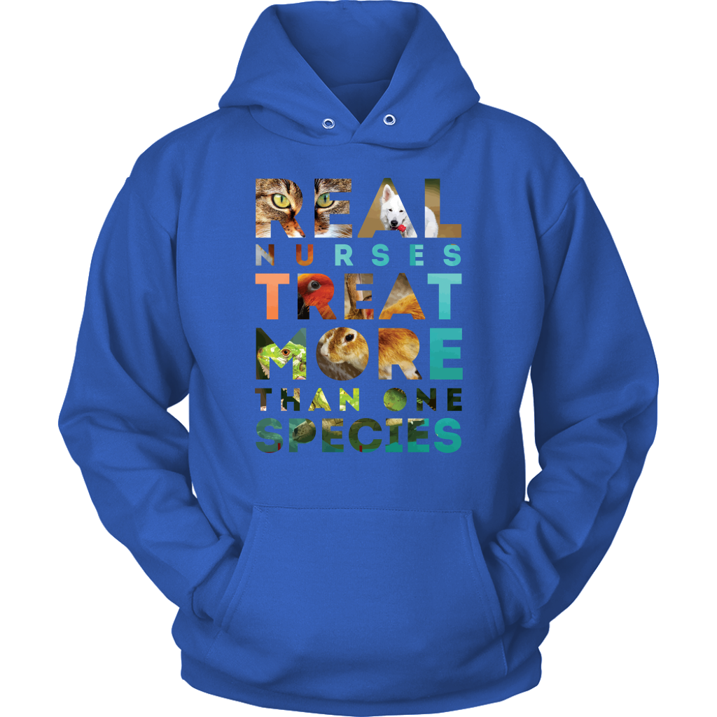 Vet Nurse Real nurses treat more than one species Gift, Unisex Longsleeve, Hoodie, Crewneck long sleeve, Sweatshirt, Jersey
