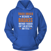 Truck Driver because badass mf isn't an official job title Gift, Unisex Longsleeve, Hoodie, Crewneck long sleeve, Sweatshirt, Jersey