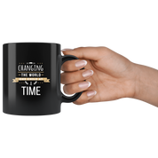 Mug School Teacher gifts/mug - Changing the world one child at a time mug - School Teacher coffee mug School Teacher coffee cup Black (11oz)
