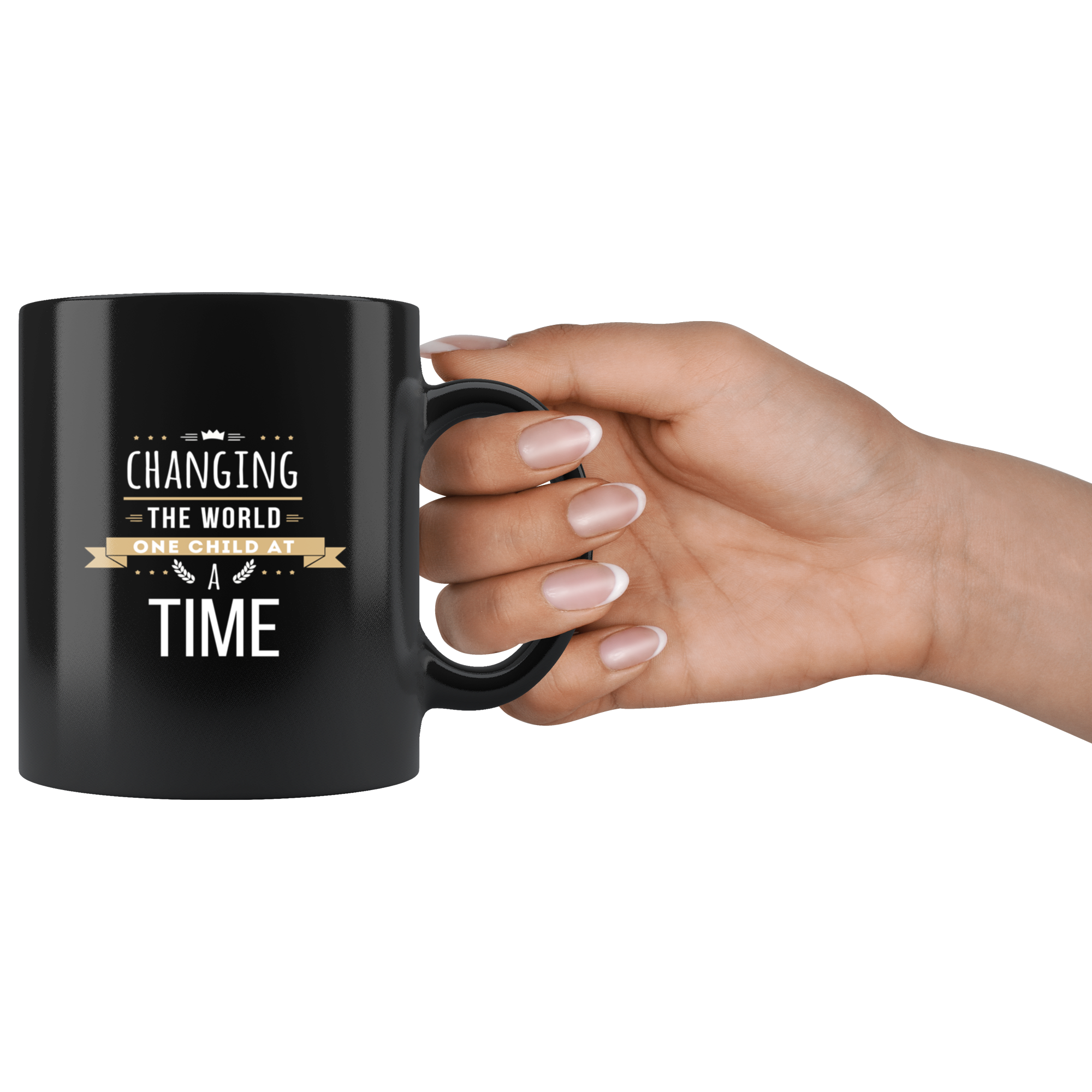Mug School Teacher gifts/mug - Changing the world one child at a time mug - School Teacher coffee mug School Teacher coffee cup Black (11oz)