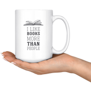 Book Reading White Mug,Birthday Present, Christmas Gift, 15oz white mug, Father's Day gift, Mother's Day Gift, Librarian Gift