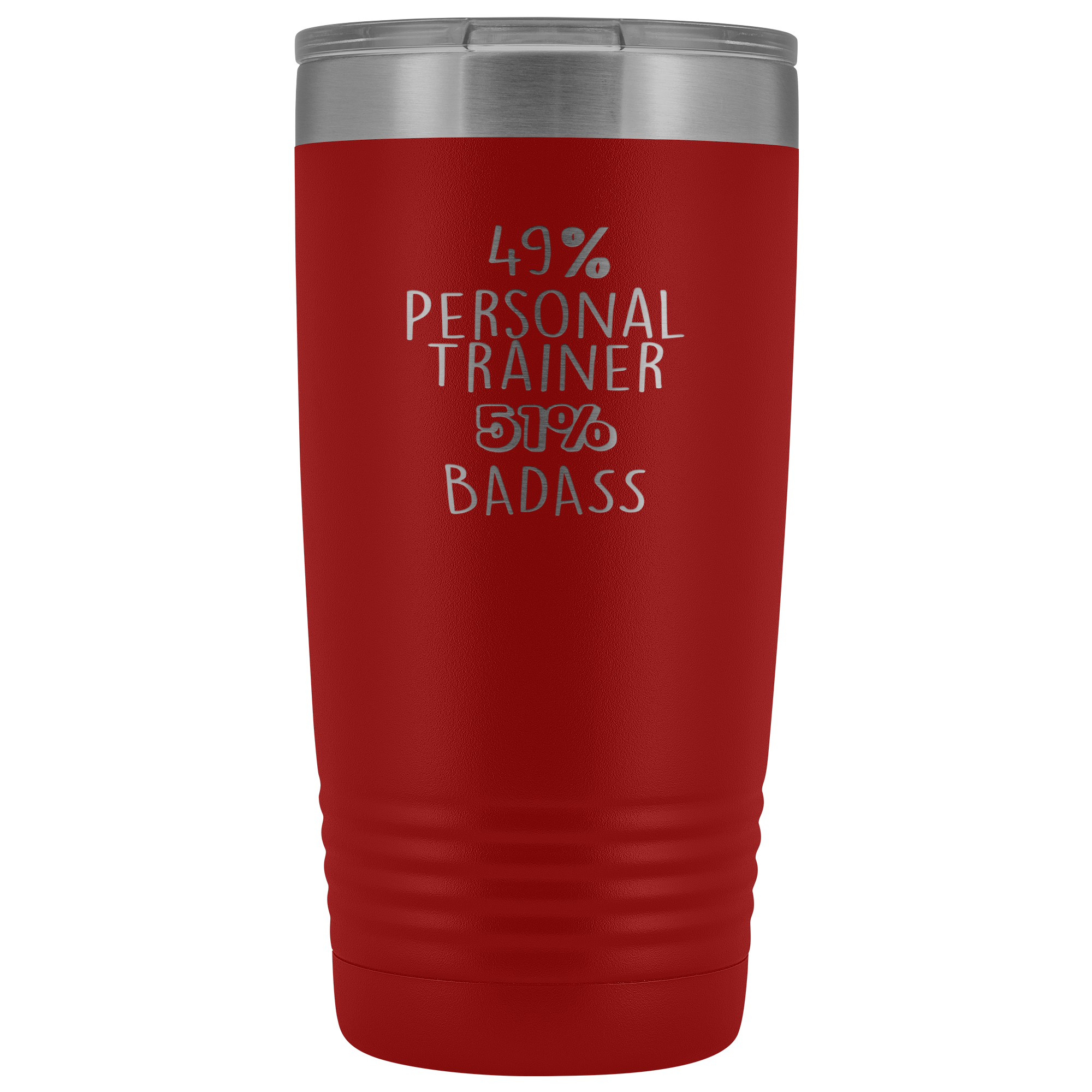 Personal Trainer Gift, 49% Personal Trainer, Badass, 20oz Tumbler, Travel mug, Coffee Tumbler, Present for Personal Trainer Colleague