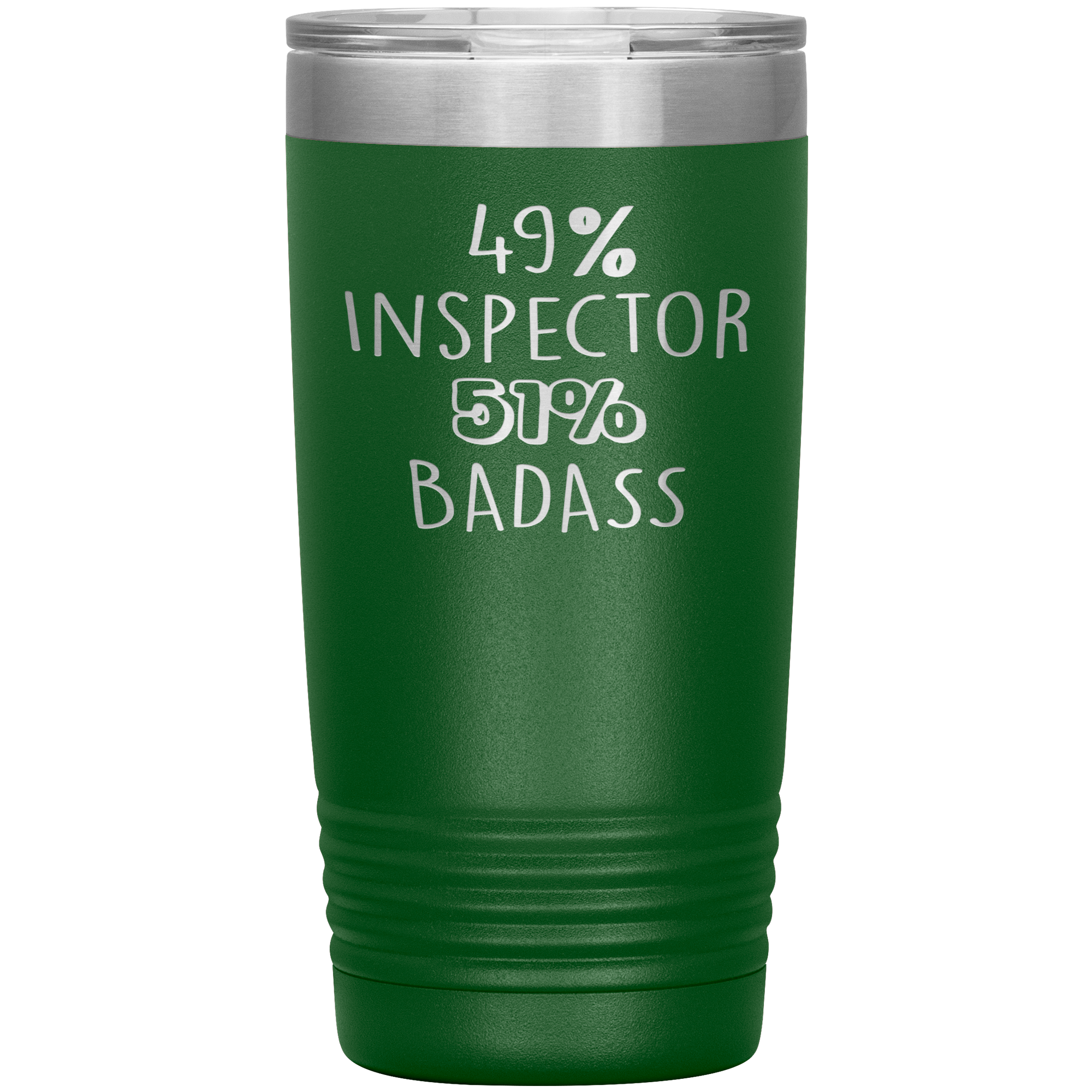 Inspector Gift, 49% Inspector, Badass, 20oz Vacuum Tumbler, Travel mug, Coffee Tumbler, Present for Inspector Colleague