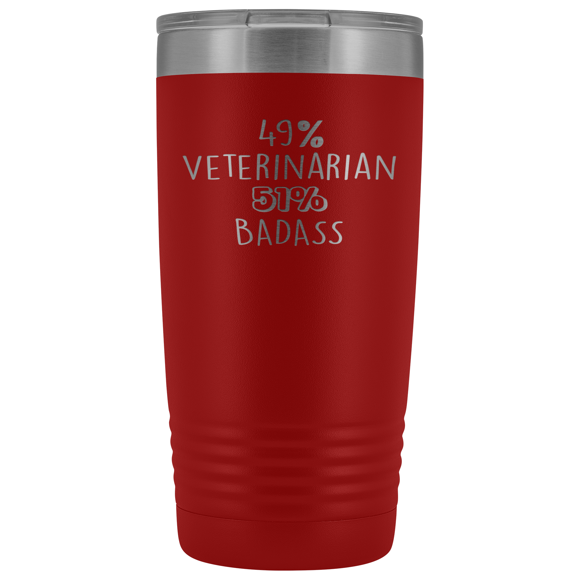 Veterinarian Gift, 49% Veterinarian, Badass, 20oz Vacuum Tumbler, Travel mug, Coffee Tumbler, Present for Veterinarian Colleague