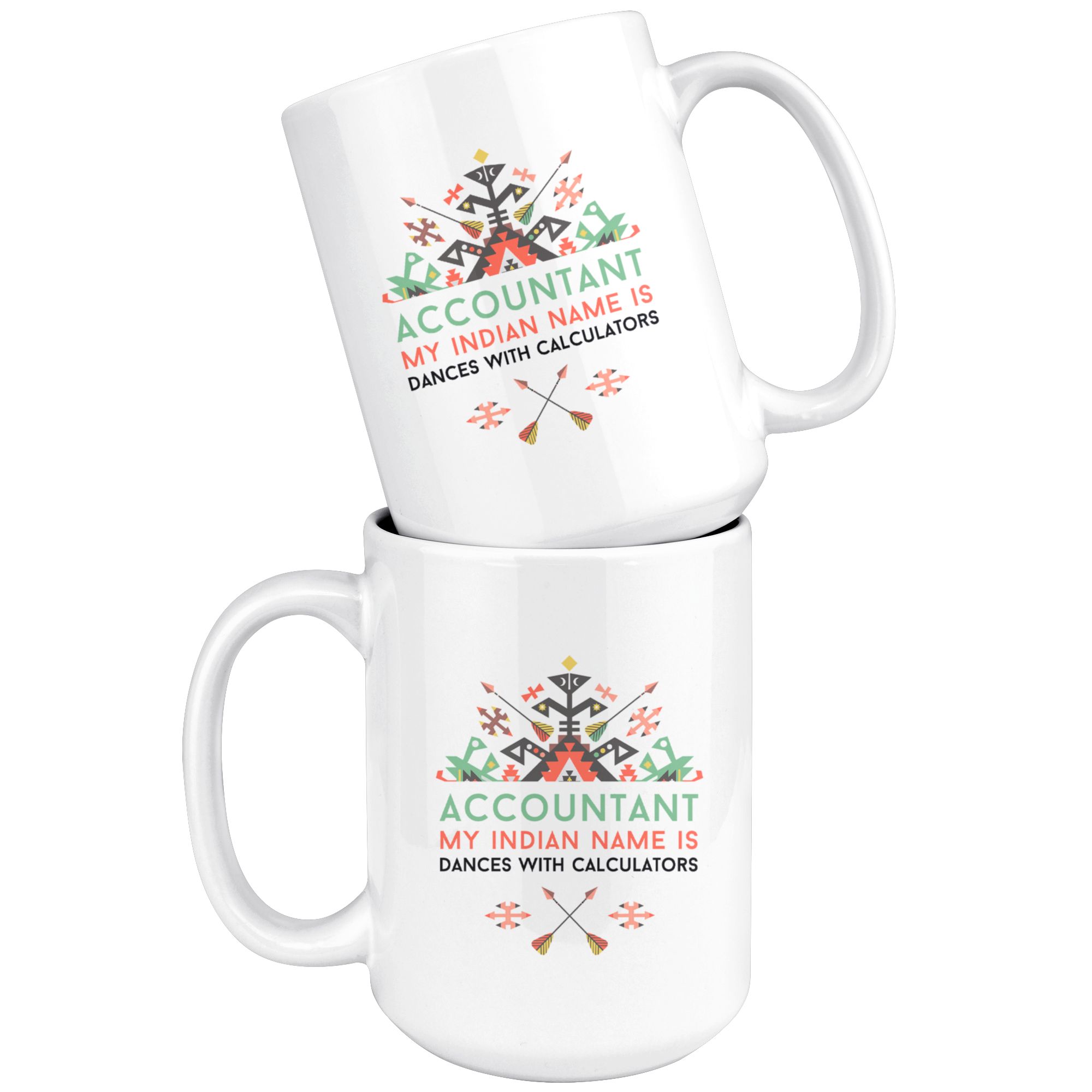 Accountant dance with calculators 15oz