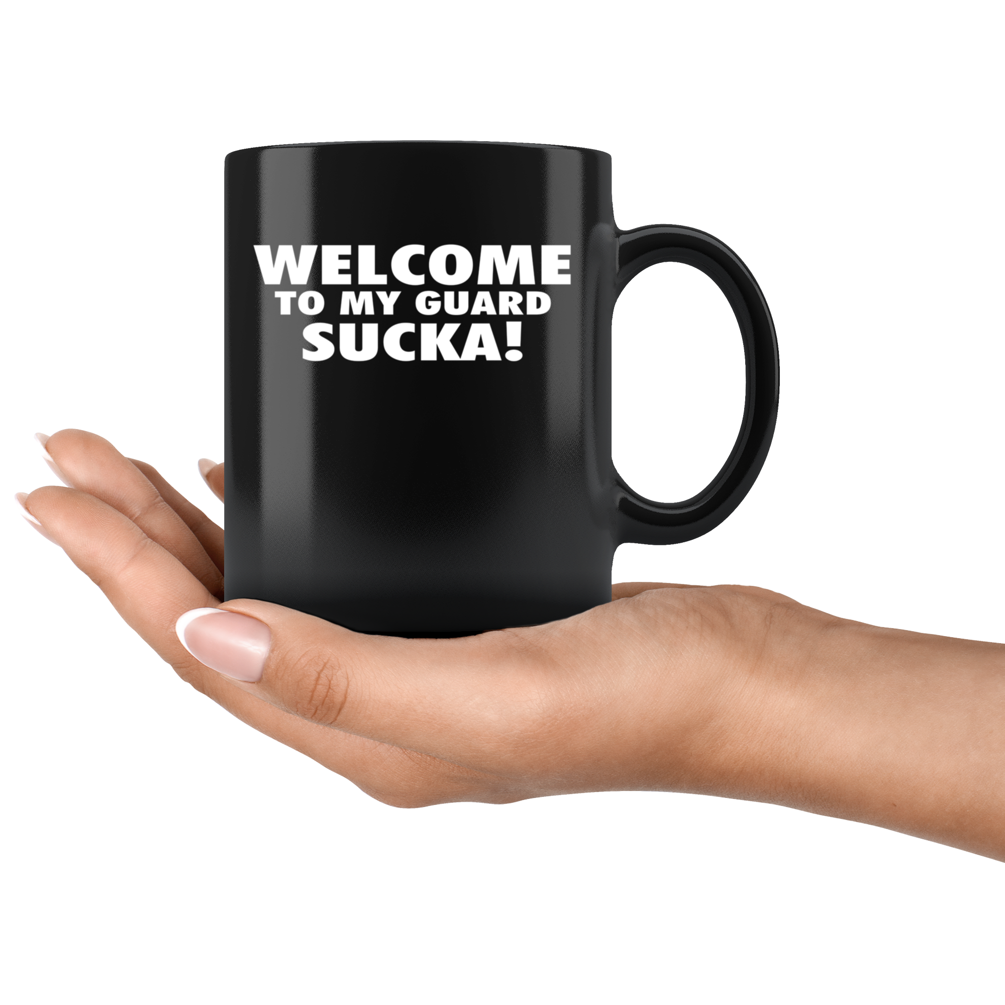 Mug Brazilian Jiu Jitsu BJJ - Welcome to my guard sucka! mug - BJJ Coffee Cup BJJ Coffee Mug (11oz) Black