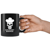 Chef cups chef mugs - Culinary Badass mug - chef gifts chef gifts for men chef funny (11oz) Black